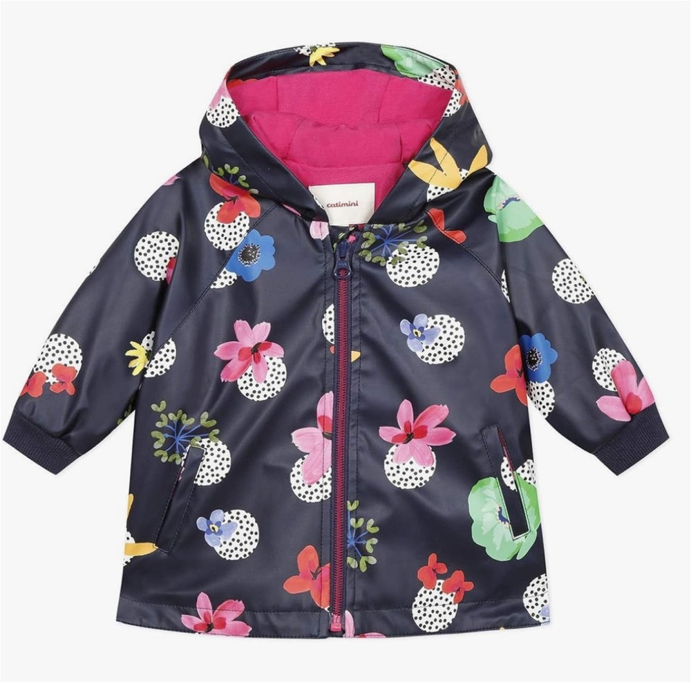 Catamini
Flower printed hooded raincoat Tropicool